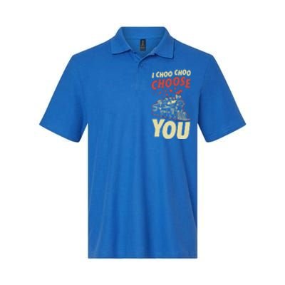 I Choo Choo Choose You Train Themed Valentines Day Meaningful Gift Softstyle Adult Sport Polo