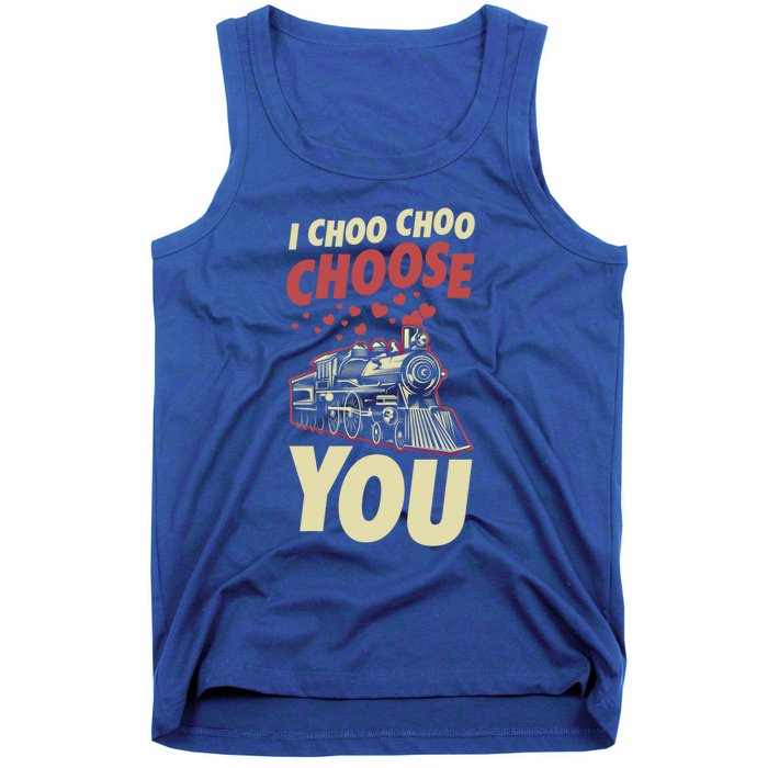 I Choo Choo Choose You Train Themed Valentines Day Meaningful Gift Tank Top