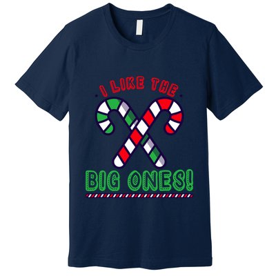 Inappropriate Candy Cane Adult Humor Naughty Wo Christmas Premium T-Shirt