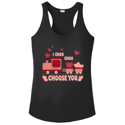 I Choo Choo Choose You Train Valentines Day Gift Ladies PosiCharge Competitor Racerback Tank