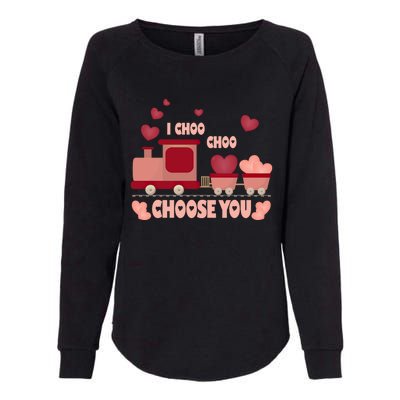 I Choo Choo Choose You Train Valentines Day Gift Womens California Wash Sweatshirt