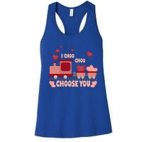 I Choo Choo Choose You Train Valentines Day Gift Women's Racerback Tank