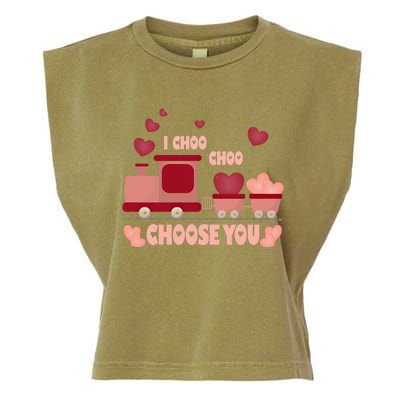 I Choo Choo Choose You Train Valentines Day Gift Garment-Dyed Women's Muscle Tee