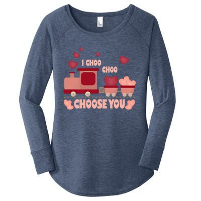 I Choo Choo Choose You Train Valentines Day Gift Women's Perfect Tri Tunic Long Sleeve Shirt