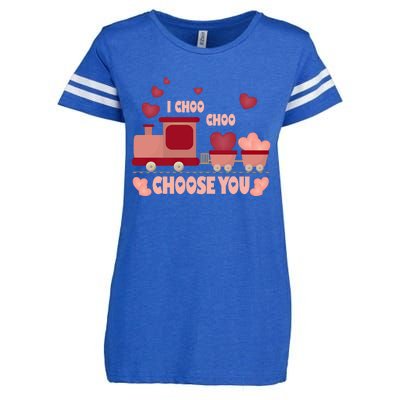 I Choo Choo Choose You Train Valentines Day Gift Enza Ladies Jersey Football T-Shirt