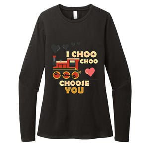 I Choo Choo Choose You Train Valentines Day Railroad Couple Gift Womens CVC Long Sleeve Shirt