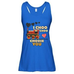 I Choo Choo Choose You Train Valentines Day Railroad Couple Gift Ladies Essential Flowy Tank