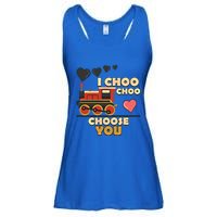 I Choo Choo Choose You Train Valentines Day Railroad Couple Gift Ladies Essential Flowy Tank