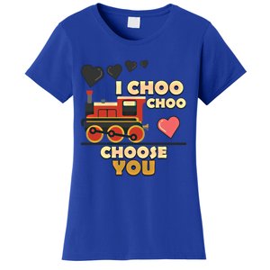 I Choo Choo Choose You Train Valentines Day Railroad Couple Gift Women's T-Shirt