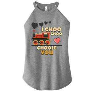 I Choo Choo Choose You Train Valentines Day Railroad Couple Gift Women's Perfect Tri Rocker Tank