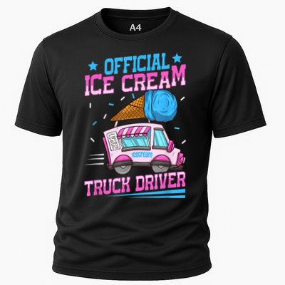 Ice Cream Cone Design For An Ice Cream Truck Driver Cooling Performance Crew T-Shirt