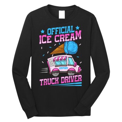 Ice Cream Cone Design For An Ice Cream Truck Driver Long Sleeve Shirt