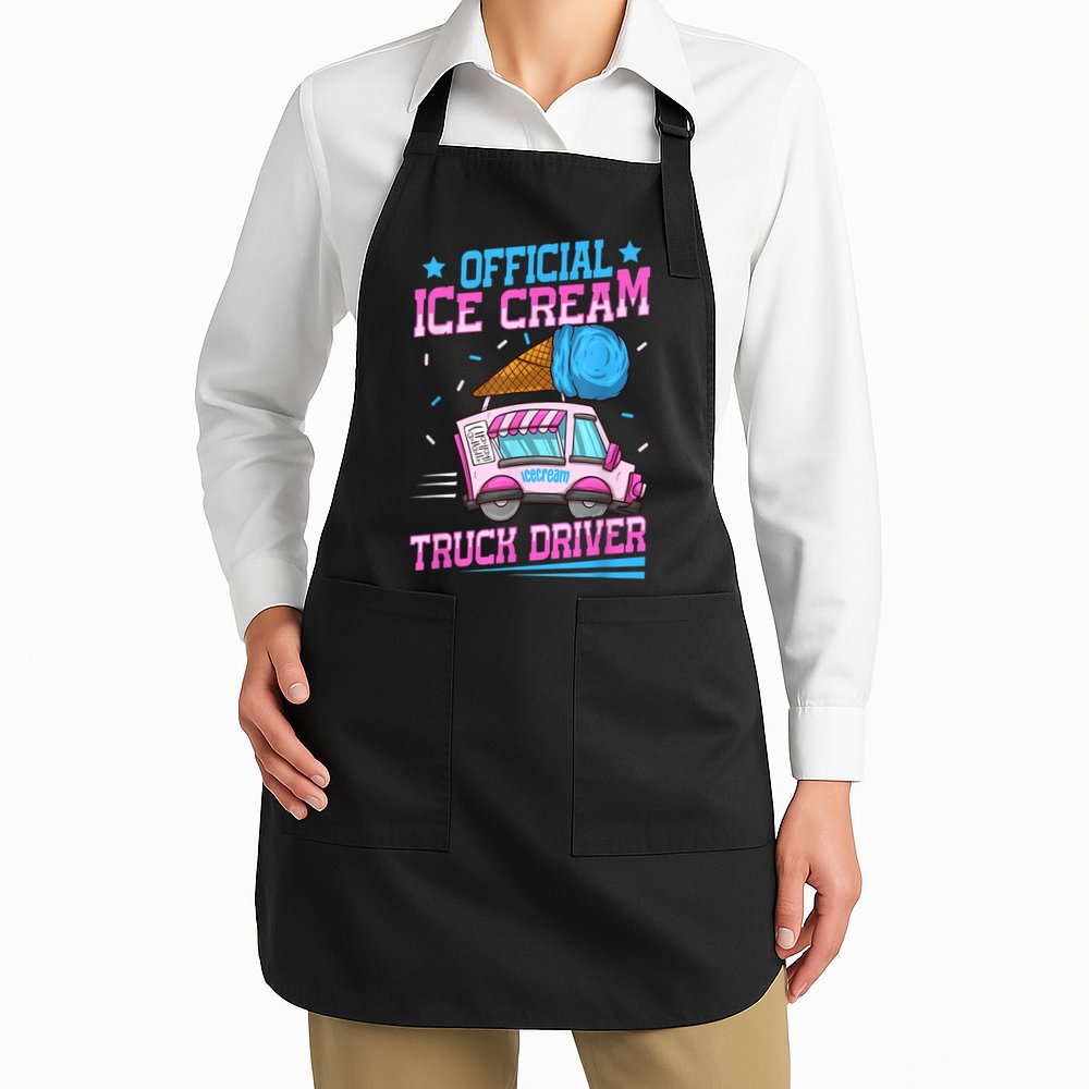 Ice Cream Cone Design For An Ice Cream Truck Driver Apron