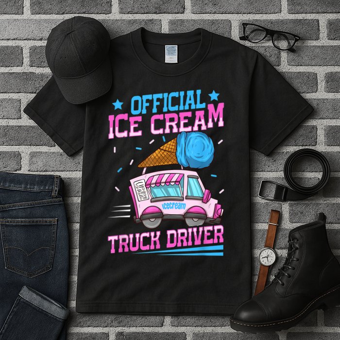 Ice Cream Cone Design For An Ice Cream Truck Driver Tall T-Shirt