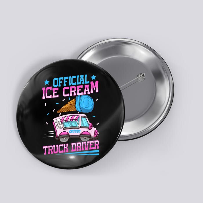 Ice Cream Cone Design For An Ice Cream Truck Driver Button