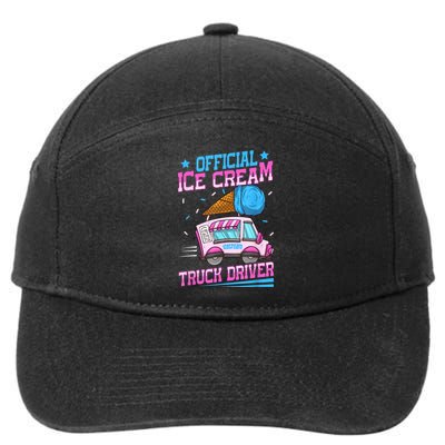 Ice Cream Cone Design For An Ice Cream Truck Driver 7-Panel Snapback Hat