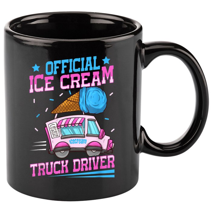 Ice Cream Cone Design For An Ice Cream Truck Driver 11oz C Handle Ceramic Mug