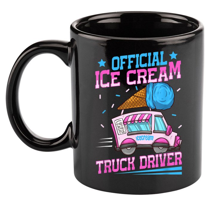 Ice Cream Cone Design For An Ice Cream Truck Driver 11oz C Handle Ceramic Mug