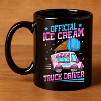 Ice Cream Cone Design For An Ice Cream Truck Driver 11oz C Handle Ceramic Mug