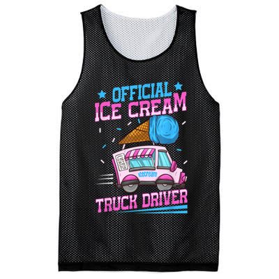 Ice Cream Cone Design For An Ice Cream Truck Driver Mesh Reversible Basketball Jersey Tank