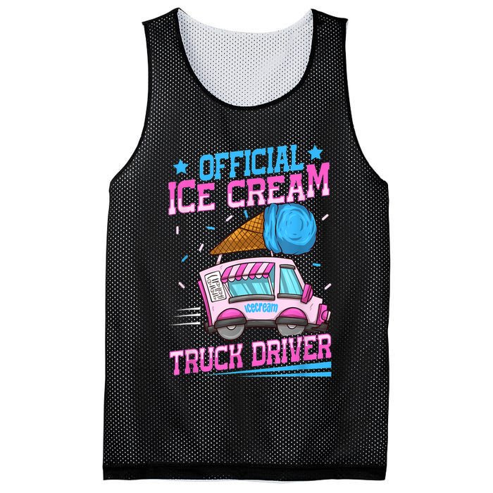 Ice Cream Cone Design For An Ice Cream Truck Driver Mesh Reversible Basketball Jersey Tank