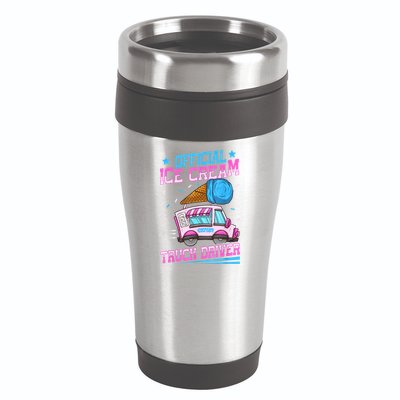 Ice Cream Cone Design For An Ice Cream Truck Driver 16oz Travel Tumbler