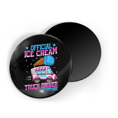 Ice Cream Cone Design For An Ice Cream Truck Driver Magnet