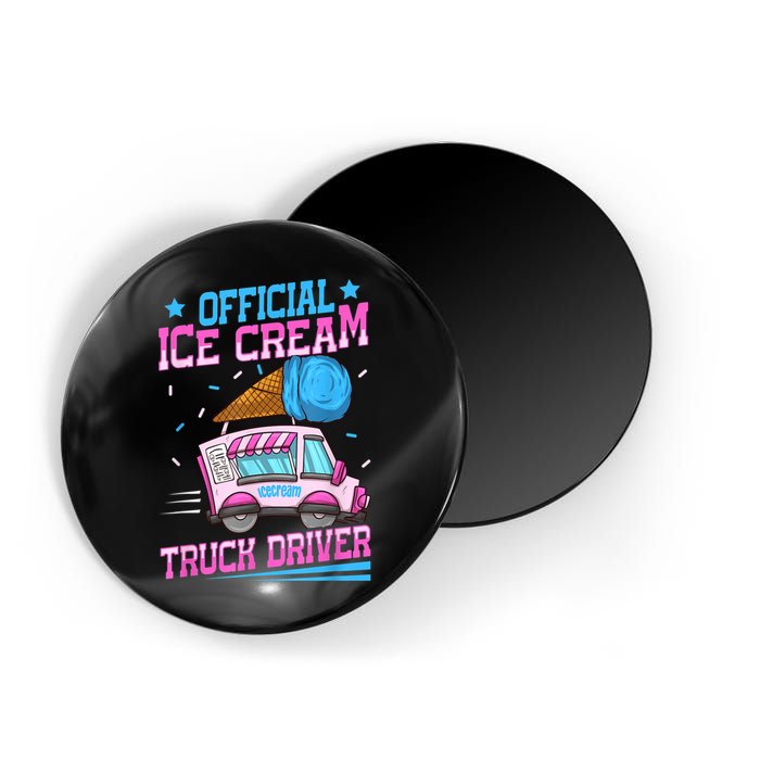 Ice Cream Cone Design For An Ice Cream Truck Driver Magnet