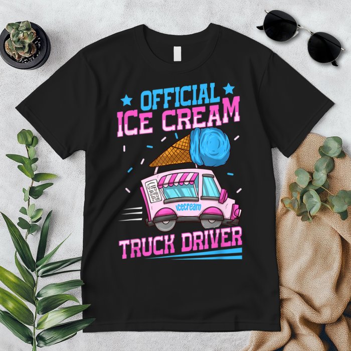 Ice Cream Cone Design For An Ice Cream Truck Driver Premium T-Shirt