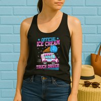 Ice Cream Cone Design For An Ice Cream Truck Driver Womens Tank Top