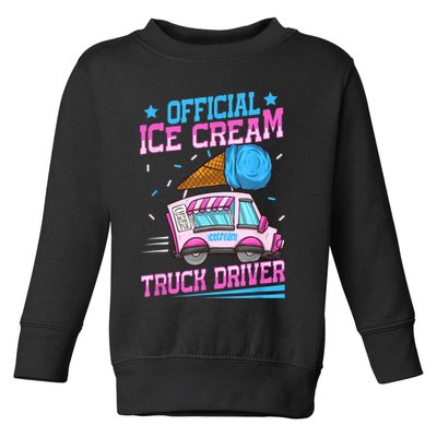 Ice Cream Cone Design For An Ice Cream Truck Driver Toddler Sweatshirt