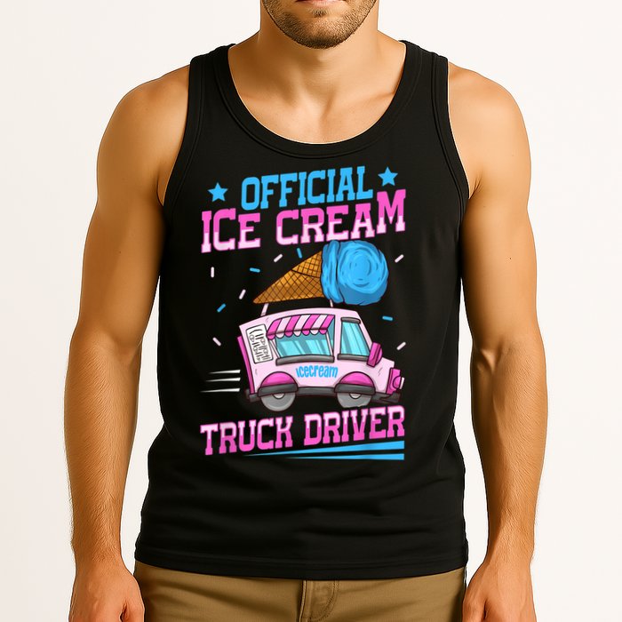 Ice Cream Cone Design For An Ice Cream Truck Driver Tank Top