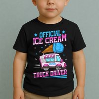 Ice Cream Cone Design For An Ice Cream Truck Driver Toddler T-Shirt