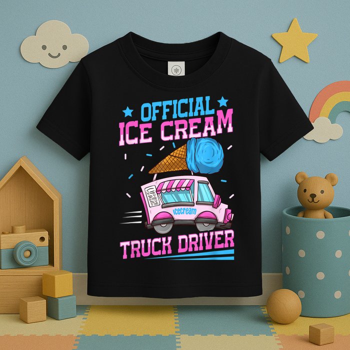 Ice Cream Cone Design For An Ice Cream Truck Driver Toddler T-Shirt
