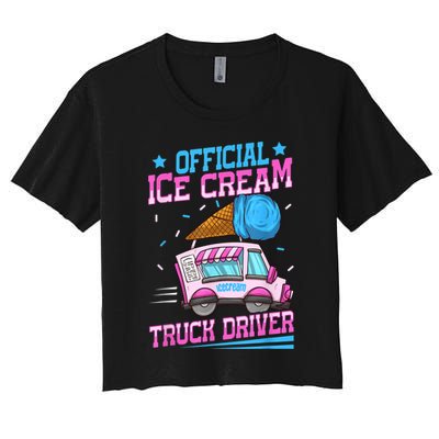 Ice Cream Cone Design For An Ice Cream Truck Driver Crop Top