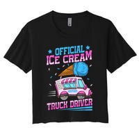 Ice Cream Cone Design For An Ice Cream Truck Driver Crop Top