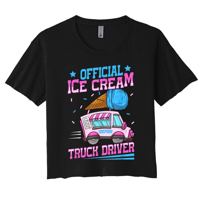 Ice Cream Cone Design For An Ice Cream Truck Driver Crop Top