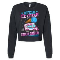 Ice Cream Cone Design For An Ice Cream Truck Driver Cropped Pullover Crew