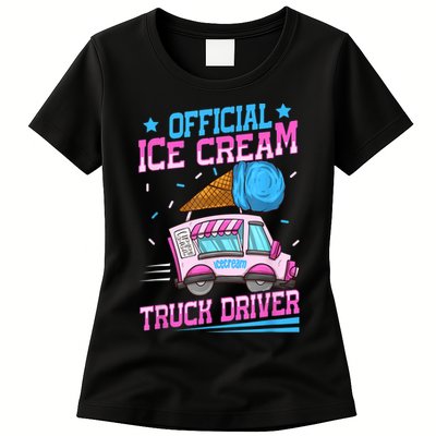 Ice Cream Cone Design For An Ice Cream Truck Driver Womens T-Shirt