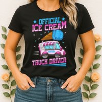 Ice Cream Cone Design For An Ice Cream Truck Driver Womens T-Shirt