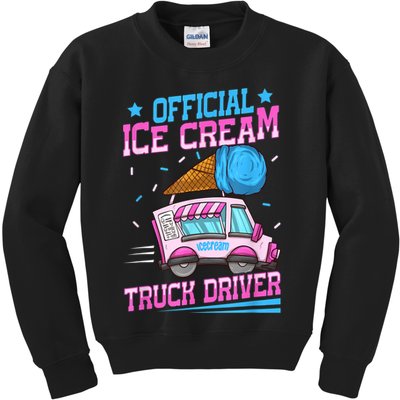 Ice Cream Cone Design For An Ice Cream Truck Driver Kids Sweatshirt