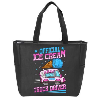 Ice Cream Cone Design For An Ice Cream Truck Driver Zip Tote Bag