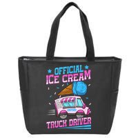 Ice Cream Cone Design For An Ice Cream Truck Driver Zip Tote Bag