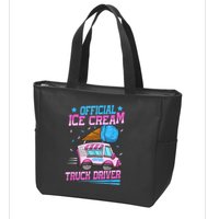 Ice Cream Cone Design For An Ice Cream Truck Driver Zip Tote Bag