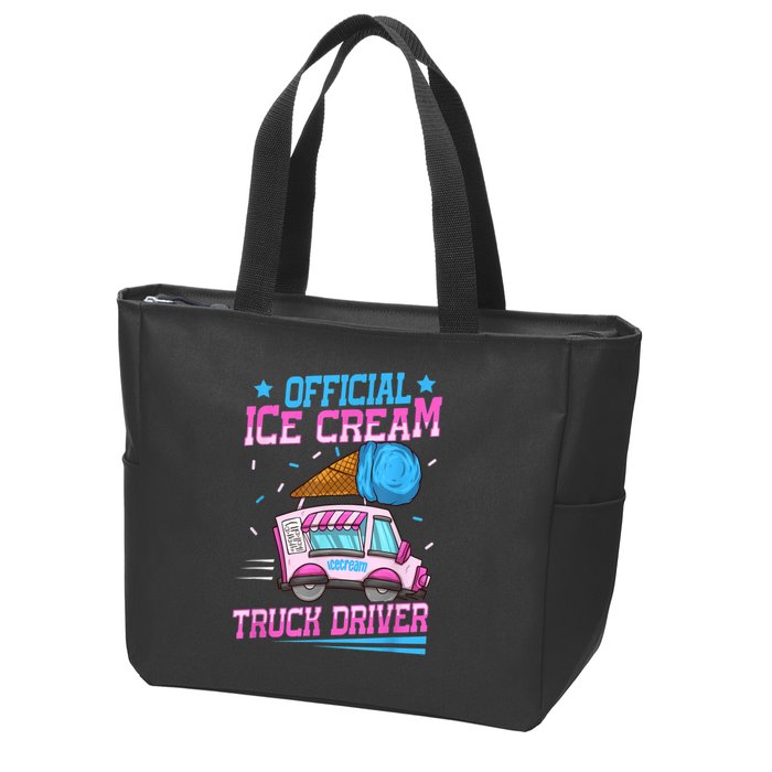 Ice Cream Cone Design For An Ice Cream Truck Driver Zip Tote Bag