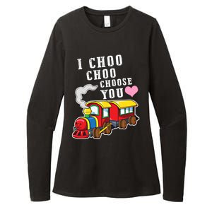 I Choo Choo Choose You Valentines Day Cute Train Gift Womens CVC Long Sleeve Shirt