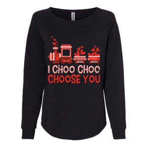 I Choo Choo Choose You Valentines Day Train Gift Womens California Wash Sweatshirt