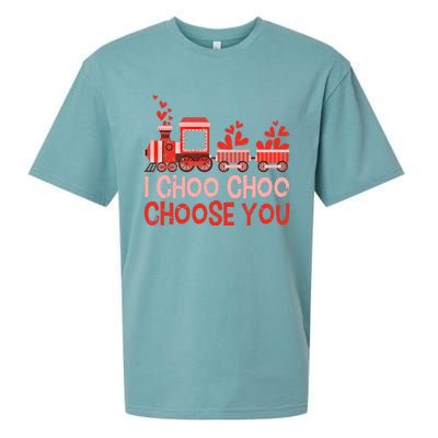 I Choo Choo Choose You Valentines Day Train Gift Sueded Cloud Jersey T-Shirt