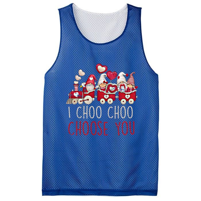 I Choo Choo Choose You Valentines Day Train Gnomes Gift Mesh Reversible Basketball Jersey Tank