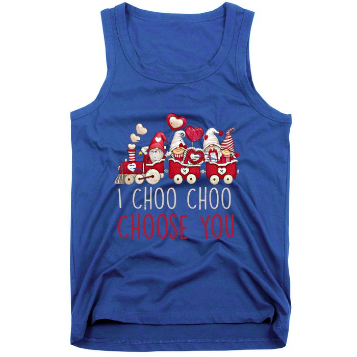 I Choo Choo Choose You Valentines Day Train Gnomes Gift Tank Top